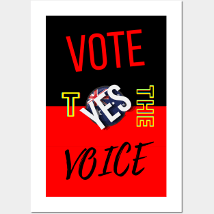 Vote Yes To The Voice Indigenous Voice To Parliament Contrast Colors Posters and Art